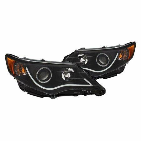 STRIKE3 USA  12-13 Camry Projector Headlights with Halo Black ST3300452